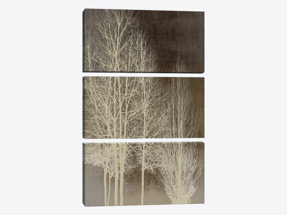 Trees On Brown Panel I by Kate Bennett 3-piece Canvas Wall Art