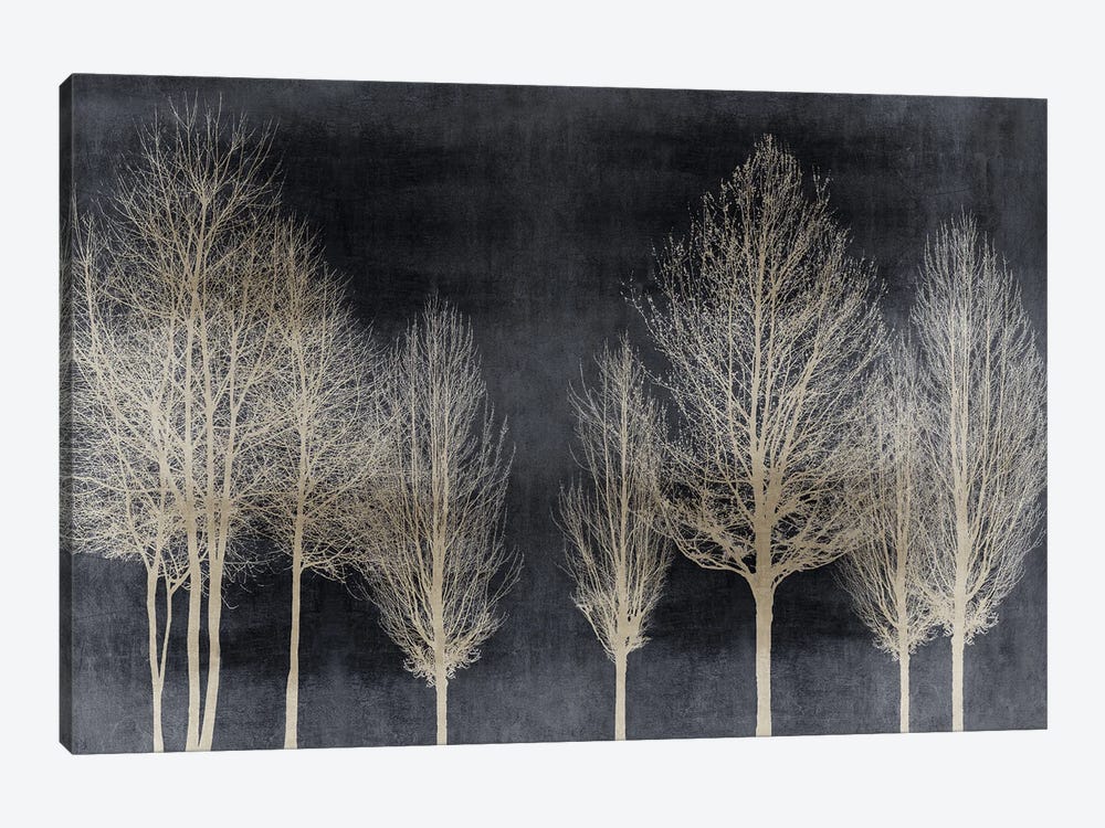 Trees On Dark Gray by Kate Bennett 1-piece Canvas Wall Art