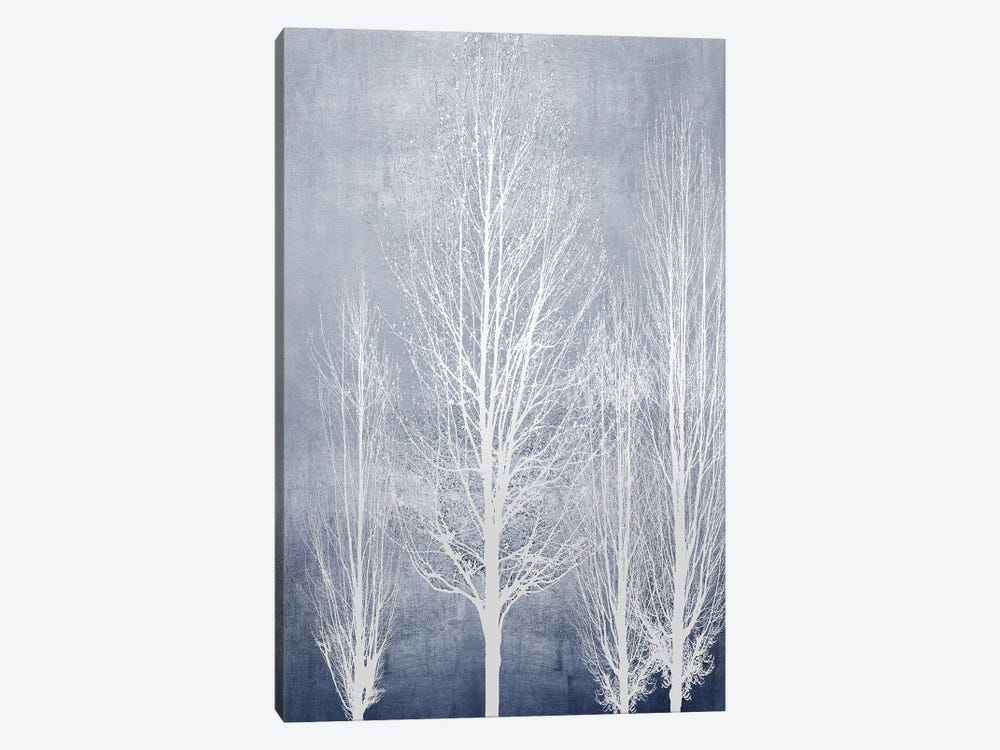 White Trees On Blue Panel II by Kate Bennett 1-piece Art Print