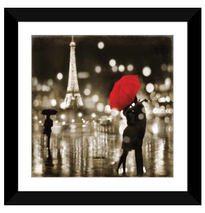 A Paris Kiss Paper Art Print - Photography Art