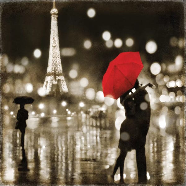 Large Photography - Canvas Prints: A Paris Kiss by Kate Carrigan