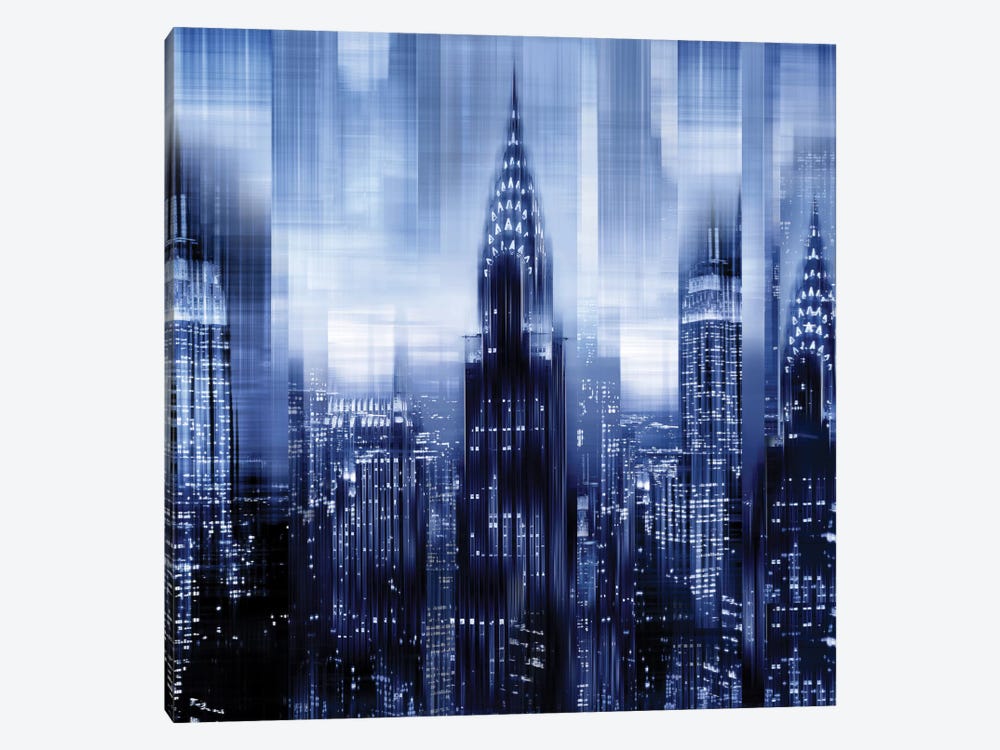 NYC - Reflections In Blue I by Kate Carrigan 1-piece Art Print