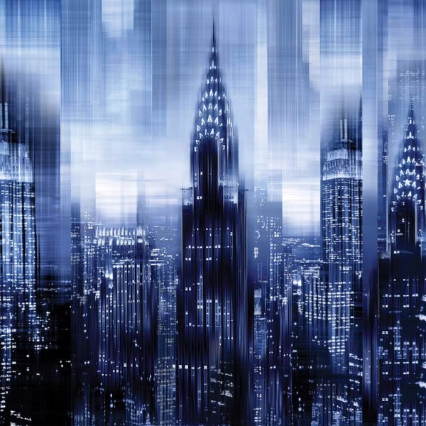 Kate Carrigan: NYC - Reflections In Blue I by Kate Carrigan