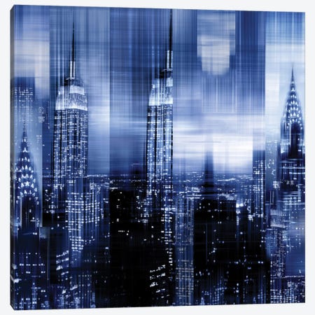NYC - Reflections In Blue II Canvas Print #KAC35} by Kate Carrigan Canvas Art