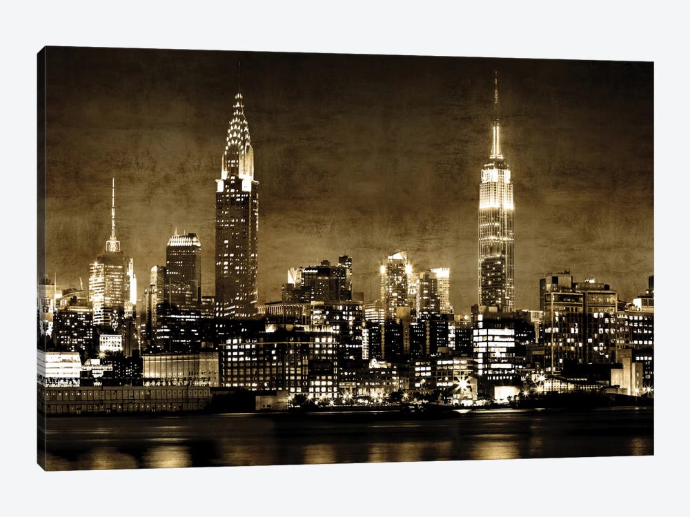 NYC In Sepia by Kate Carrigan 1-piece Canvas Print