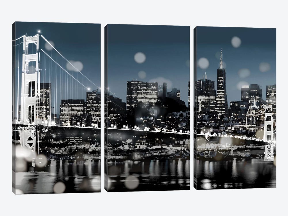 The City-San Francisco by Kate Carrigan 3-piece Canvas Print