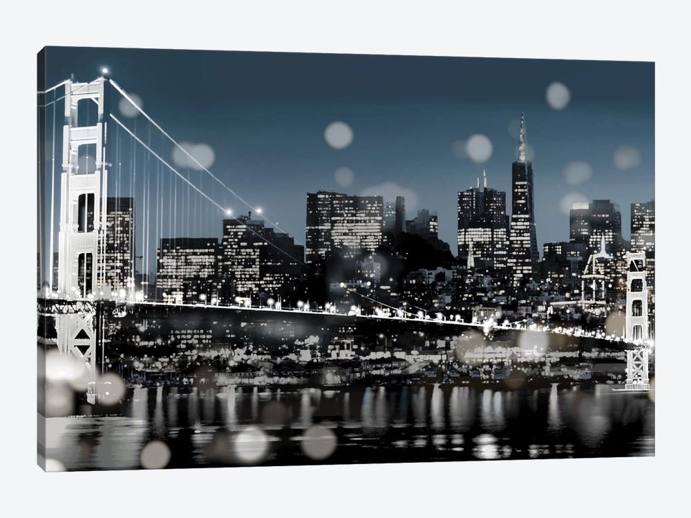 The City-San Francisco by Kate Carrigan 1-piece Canvas Art Print