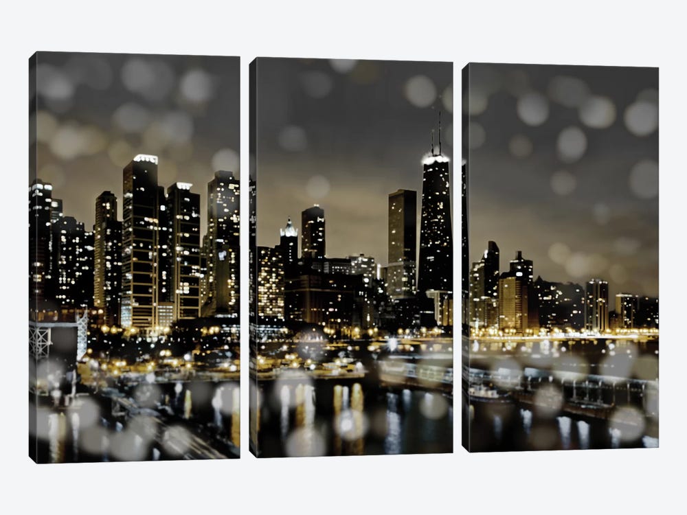 Chicago Nights II by Kate Carrigan 3-piece Canvas Wall Art
