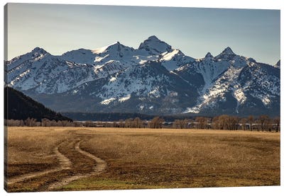 Road To The Tetons Canvas Art Print - Rocky Mountain Art