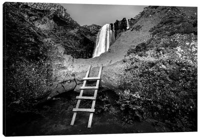 Iceland Climb In B&W Canvas Art Print - Sarah Kadlecek