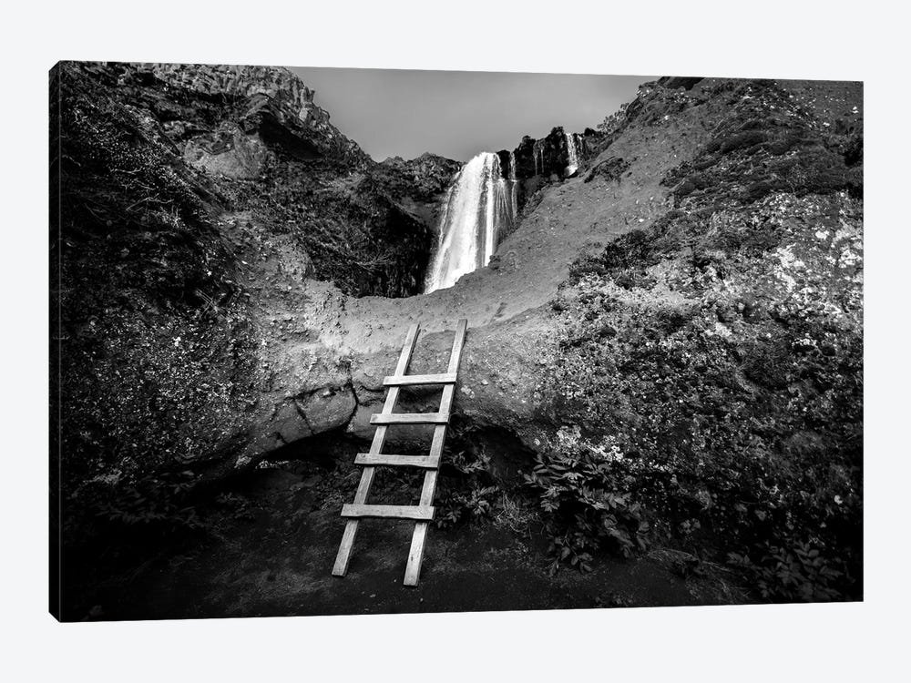 Iceland Climb In B&W by Sarah Kadlecek 1-piece Canvas Artwork