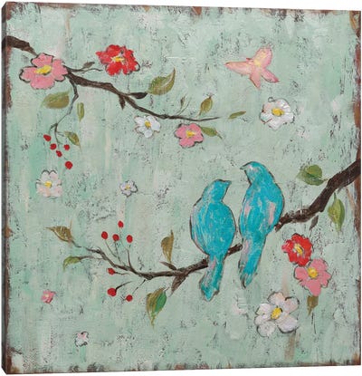 Love Birds I Canvas Art Print - Modern Farmhouse Décor