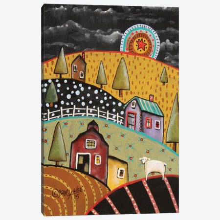Night Barn I Canvas Print #KAG201} by Karla Gerard Canvas Art Print