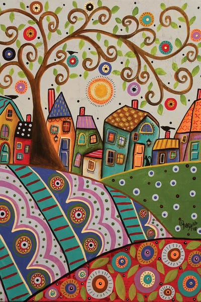 Amusing Landscape by Karla Gerard metal wall art