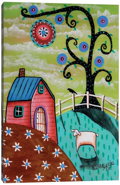 Pink House Canvas Art Print - Karla Gerard