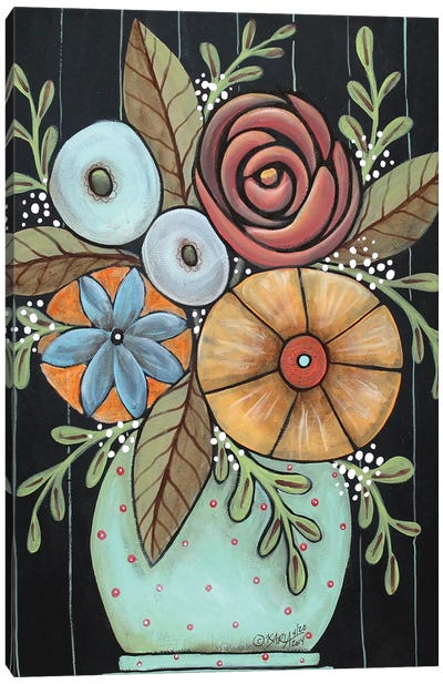 Prim Floral Canvas Art Print - Karla Gerard