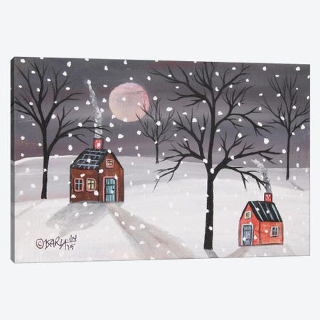 Snowy Night Canvas Print #KAG301} by Karla Gerard Canvas Artwork