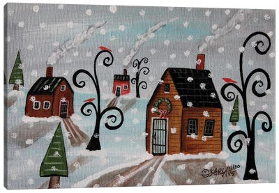 Snowy Sky Canvas Art Print - Karla Gerard