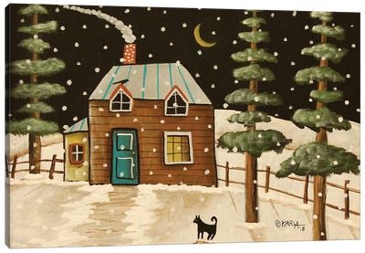 Winter Evergreens Canvas Art Print - Karla Gerard