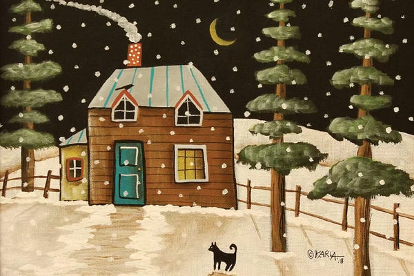 Snow: Winter Evergreens by Karla Gerard