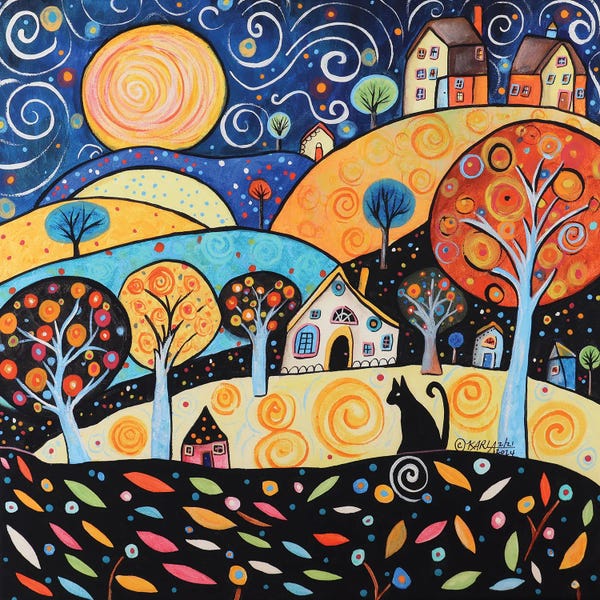 Black Cats: Cheery Night by Karla Gerard