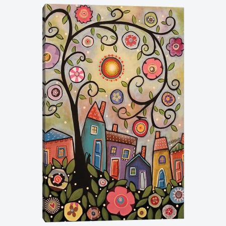 Collage Tree Village Canvas Print #KAG71} by Karla Gerard Canvas Print