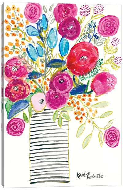 Blissful Blooms Canvas Art Print - Kait Roberts