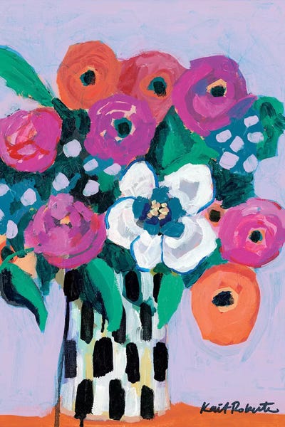 Bouquet on Lilac  by Kait Roberts canvas print