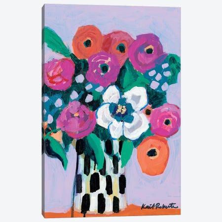 Bouquet on Lilac  Canvas Print #KAI126} by Kait Roberts Canvas Artwork