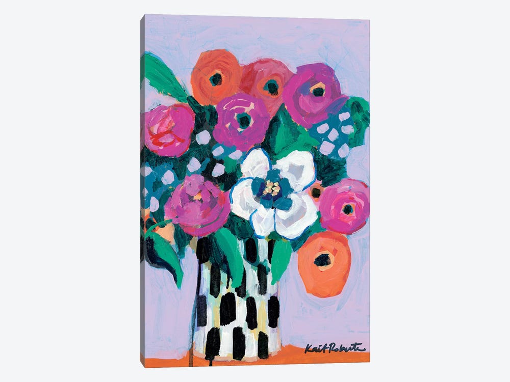 Bouquet on Lilac  by Kait Roberts 1-piece Canvas Artwork