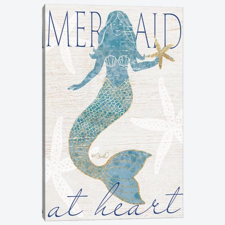 Mermaid at Heart Canvas Print #KAI138} by Kait Roberts Canvas Wall Art