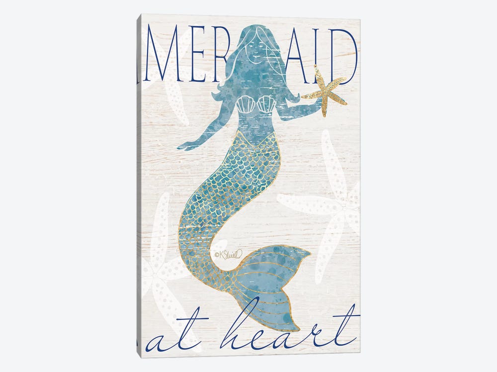 Mermaid at Heart by Kait Roberts 1-piece Canvas Art Print