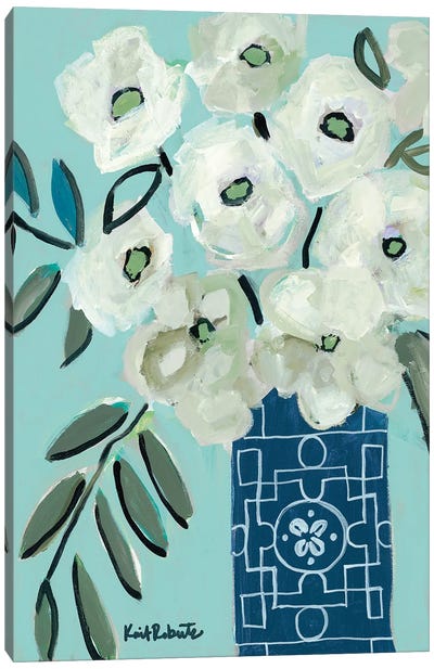 White Flowers for Patricia Canvas Art Print