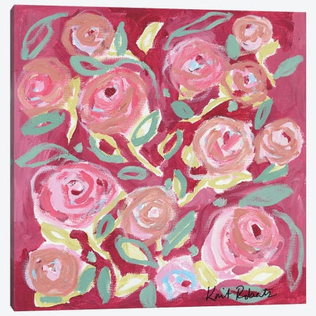 Blooming in Rose Canvas Print #KAI153} by Kait Roberts Canvas Wall Art