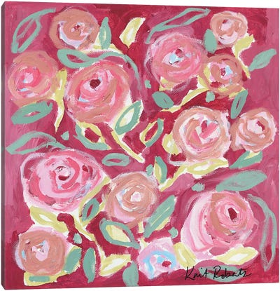 Blooming in Rose Canvas Art Print - Kait Roberts