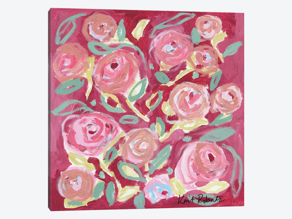 Blooming in Rose by Kait Roberts 1-piece Canvas Art
