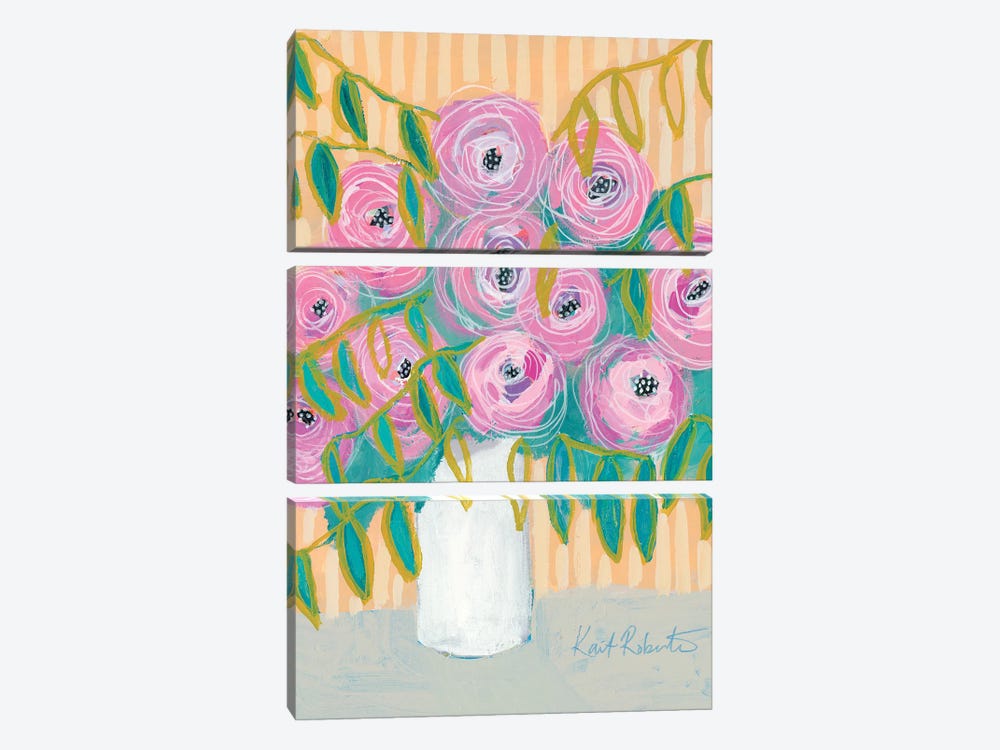 Maxine's Best Blooms  3-piece Canvas Art Print
