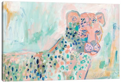 Cheetah Watch Canvas Art Print - Kait Roberts
