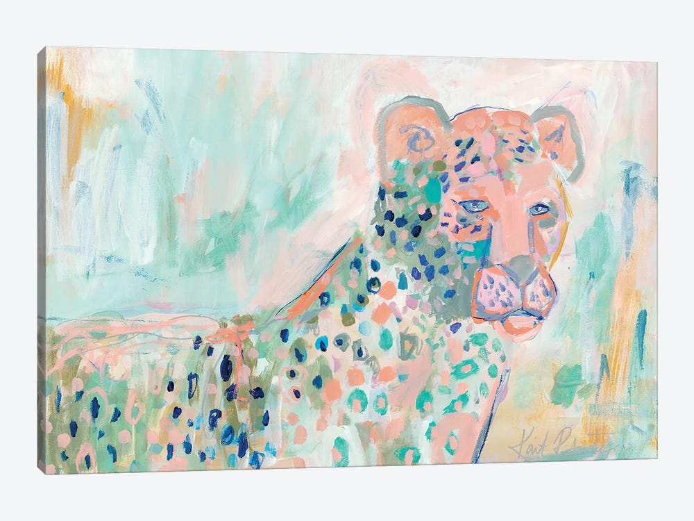 Cheetah Watch by Kait Roberts 1-piece Canvas Wall Art