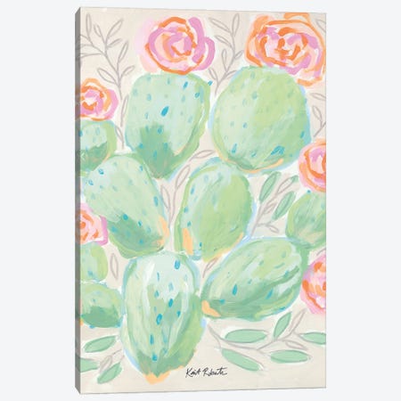 Life Can Be Prickly… Bloom Anyway Canvas Print #KAI203} by Kait Roberts Canvas Artwork