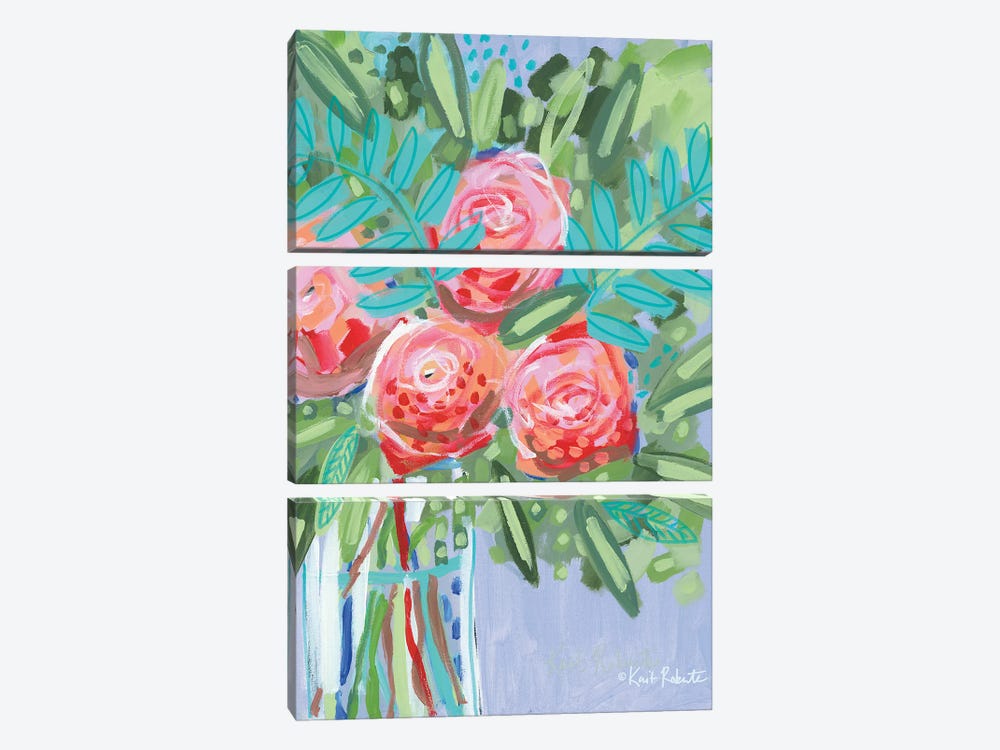 We Can Choose to Bloom by Kait Roberts 3-piece Canvas Artwork