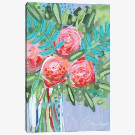 We Can Choose to Bloom Canvas Print #KAI237} by Kait Roberts Canvas Wall Art