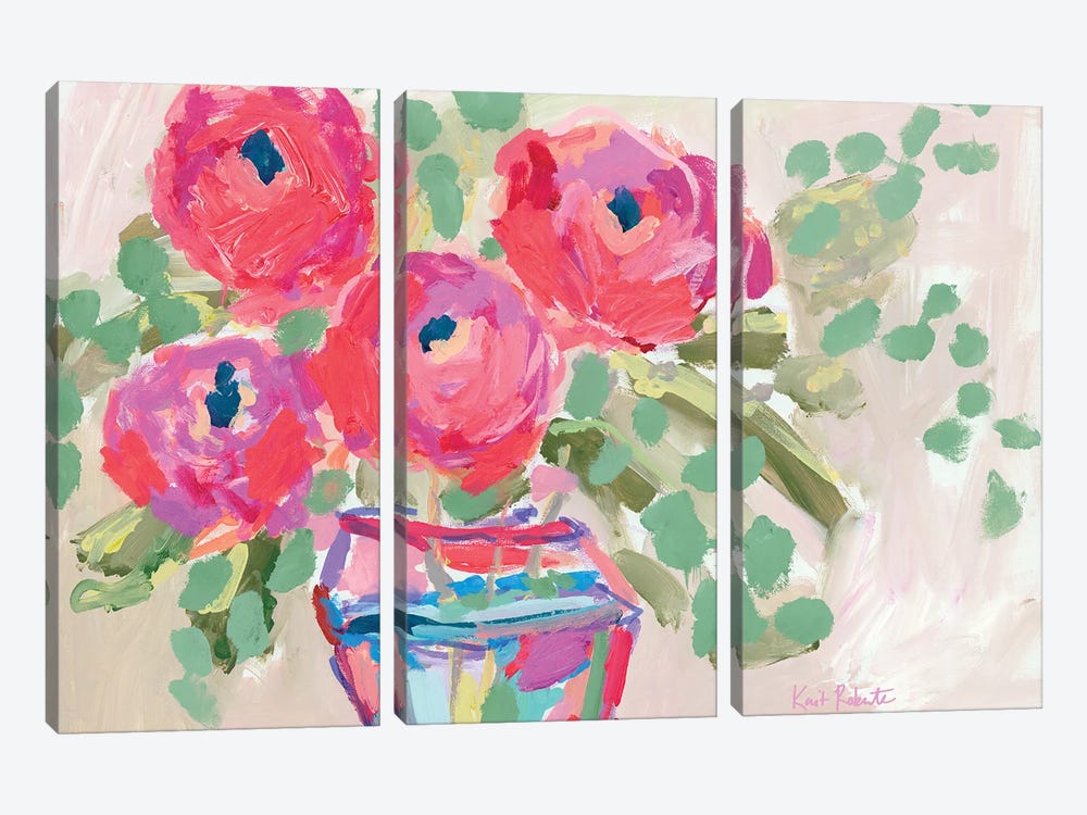 Blooms for Kimberly by Kait Roberts 3-piece Canvas Wall Art