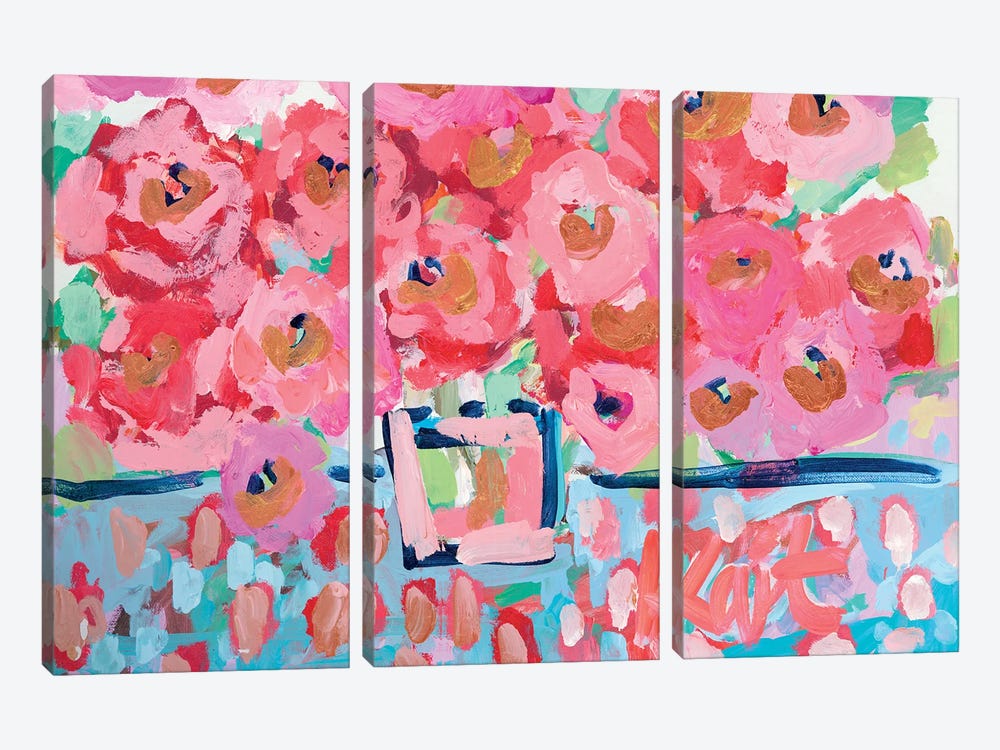 Electric Bloom by Kait Roberts 3-piece Canvas Art