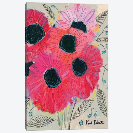 Electric Sunflowers Canvas Print #KAI24} by Kait Roberts Canvas Print