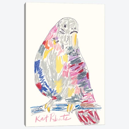 Jimmy The Bird Canvas Print #KAI253} by Kait Roberts Art Print