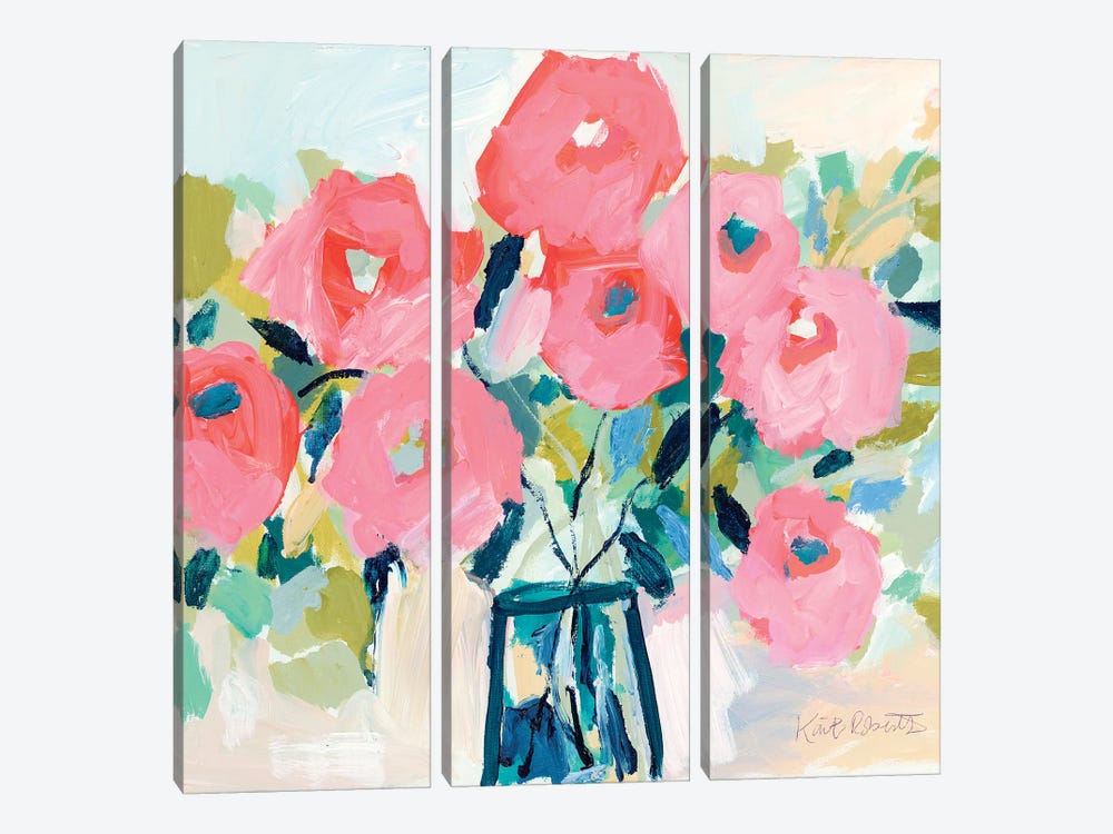 Blooms For Ruthie by Kait Roberts 3-piece Canvas Artwork