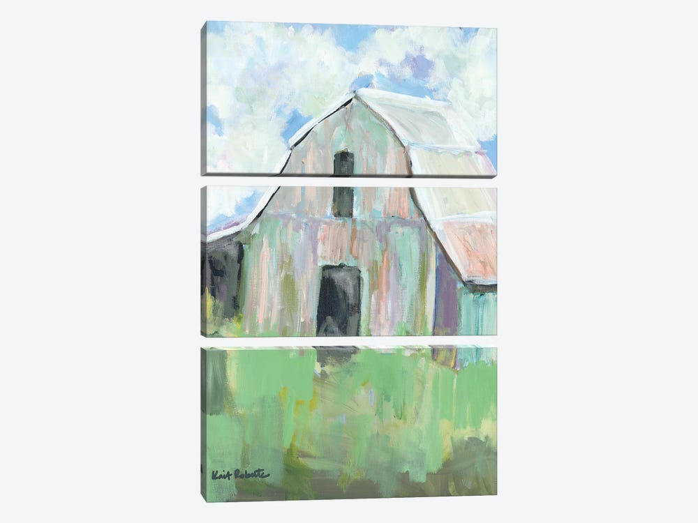Pastel Barn I by Kait Roberts 3-piece Canvas Art