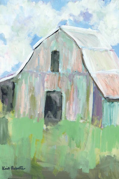 Farms: Pastel Barn I by Kait Roberts