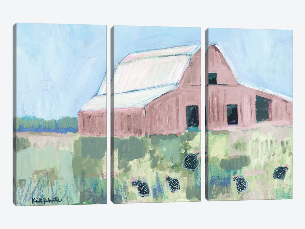 Pastel Barn II by Kait Roberts 3-piece Canvas Print
